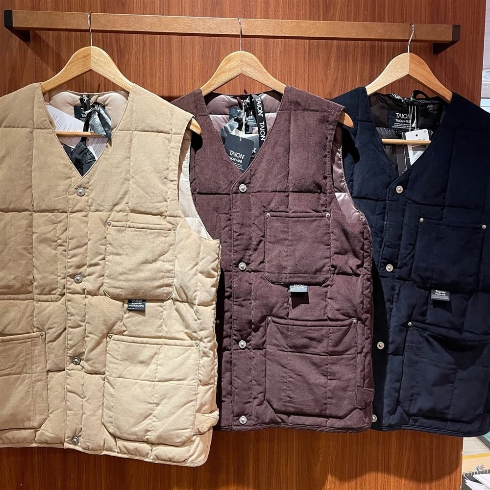 【TAION】防寒とオシャレを両立！コーデュロイベスト登場